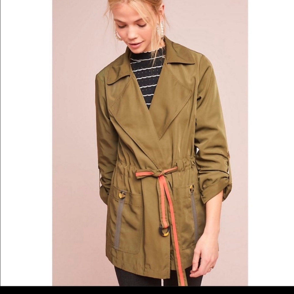 Anthropologie Holly Green Gisborne Utilitarian Anorak Jacket Size Small